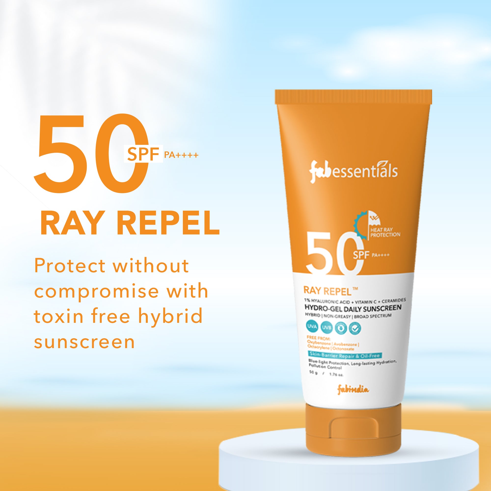 fabessentials Hydrogel Daily Sunscreen SPF 50 PA++++ - 50g