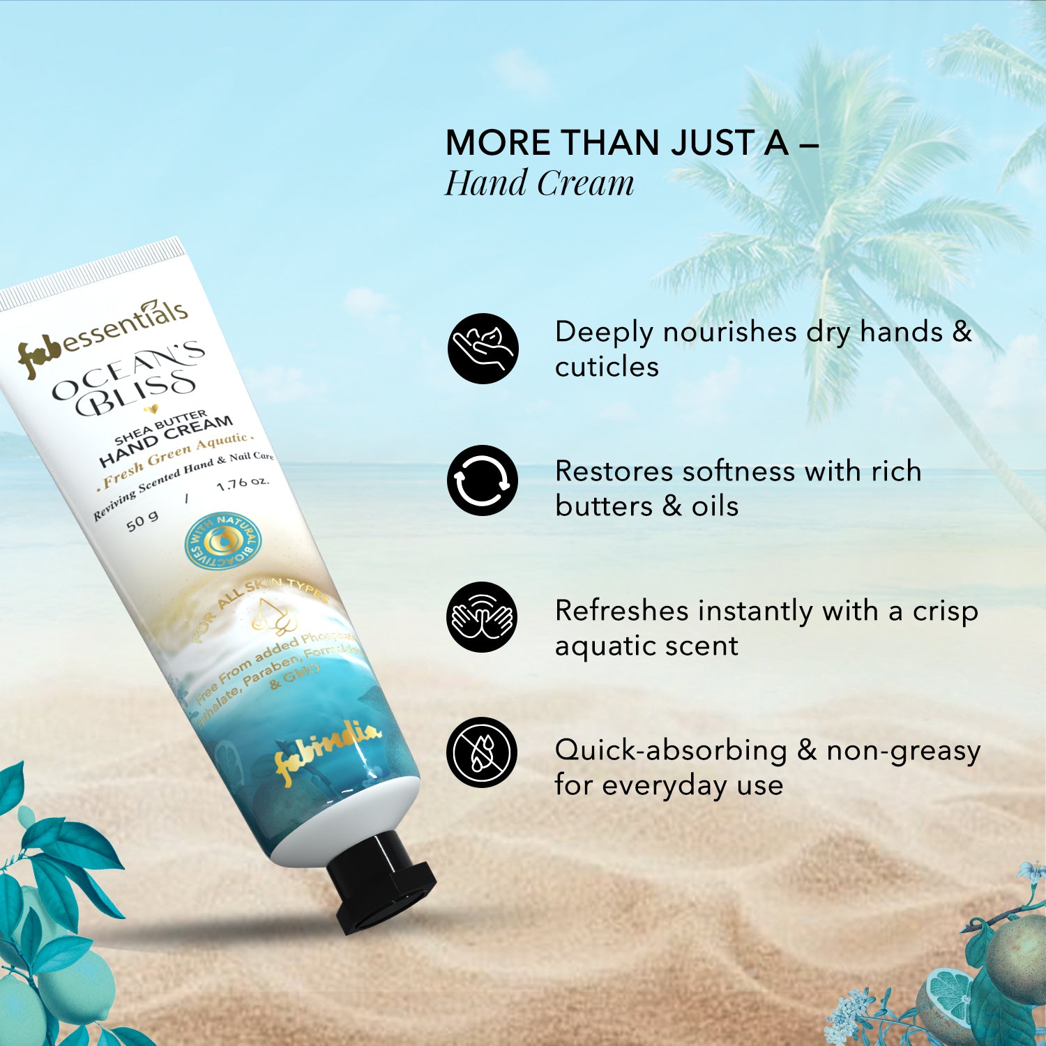 fabessentials Ocean’s Bliss Shea Butter Hand Cream 50g