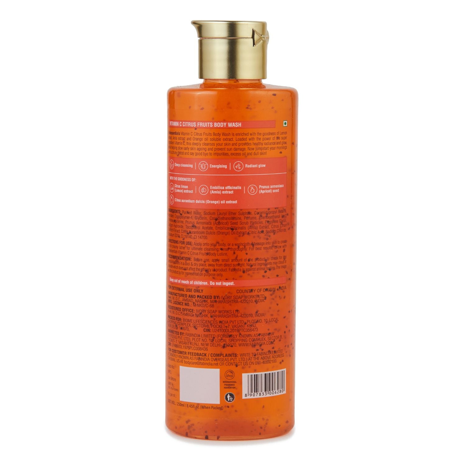 fabessentials Vitamin C Citrus Fruits Body Wash 250ml