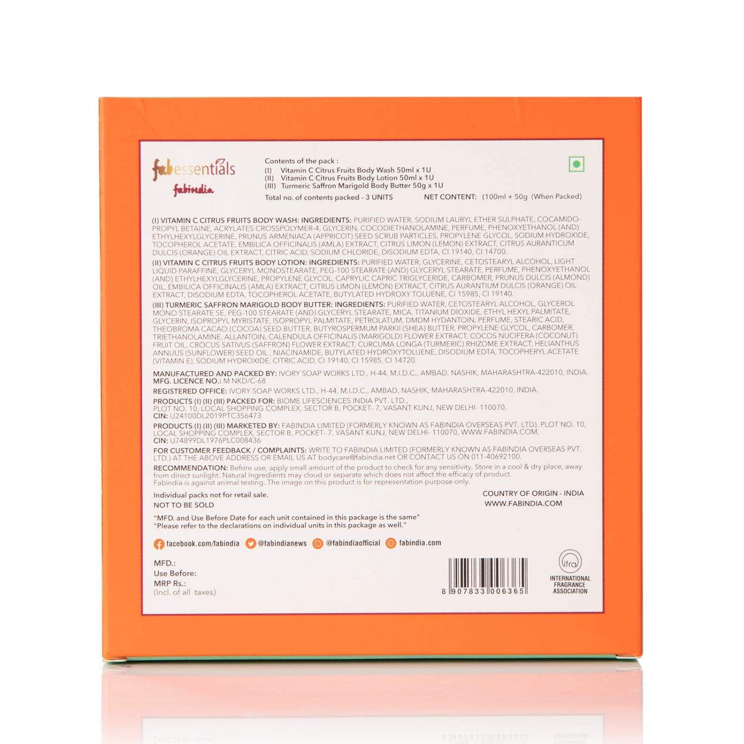 fabessentials Vitamin C Bath & Body gift Set
