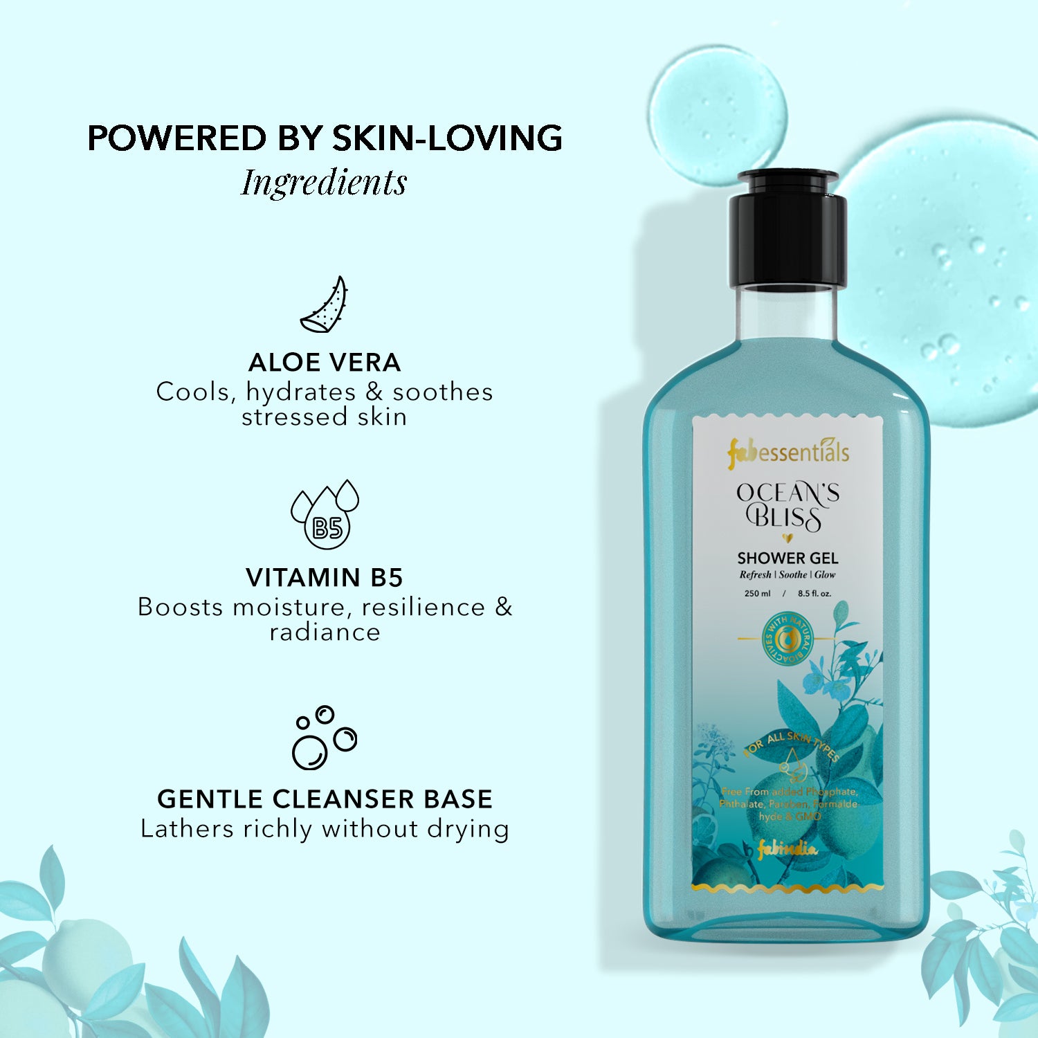 fabessentials Ocean's Bliss Aloe Vera Shower Gel 250ml