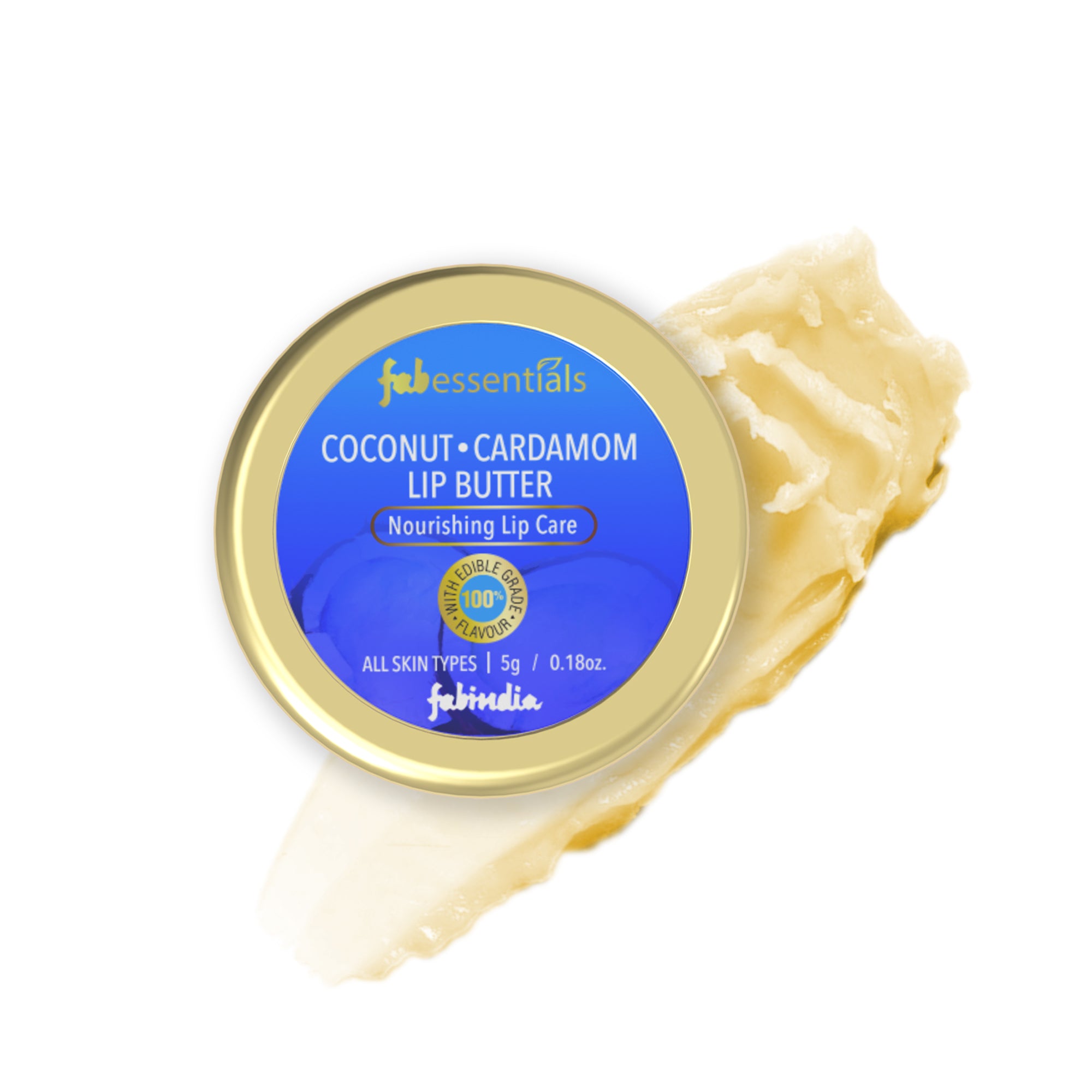 fabessentials Coconut Cardamon Lip Butter 5g | Lip Balm for Chapped Lips