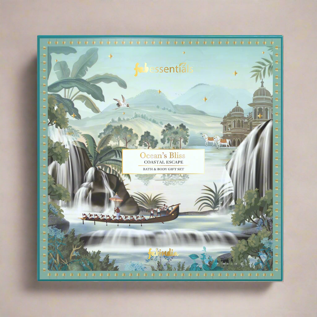 fabessentials Ocean’s Bliss Coastal Escape Bath & Body Gift Set for Women & Men
