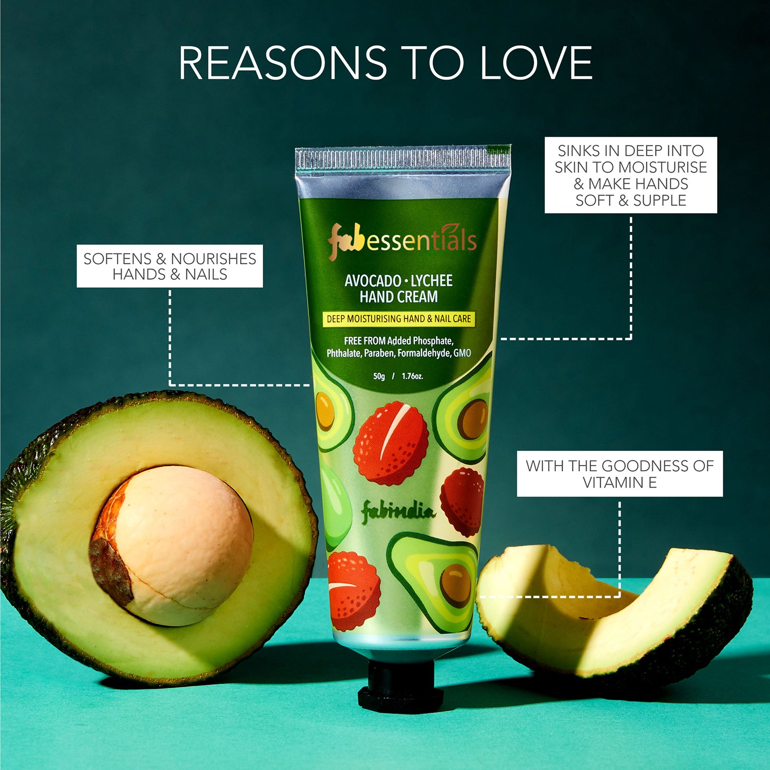 fabessentials Avacado Lychee Hand Cream 50g