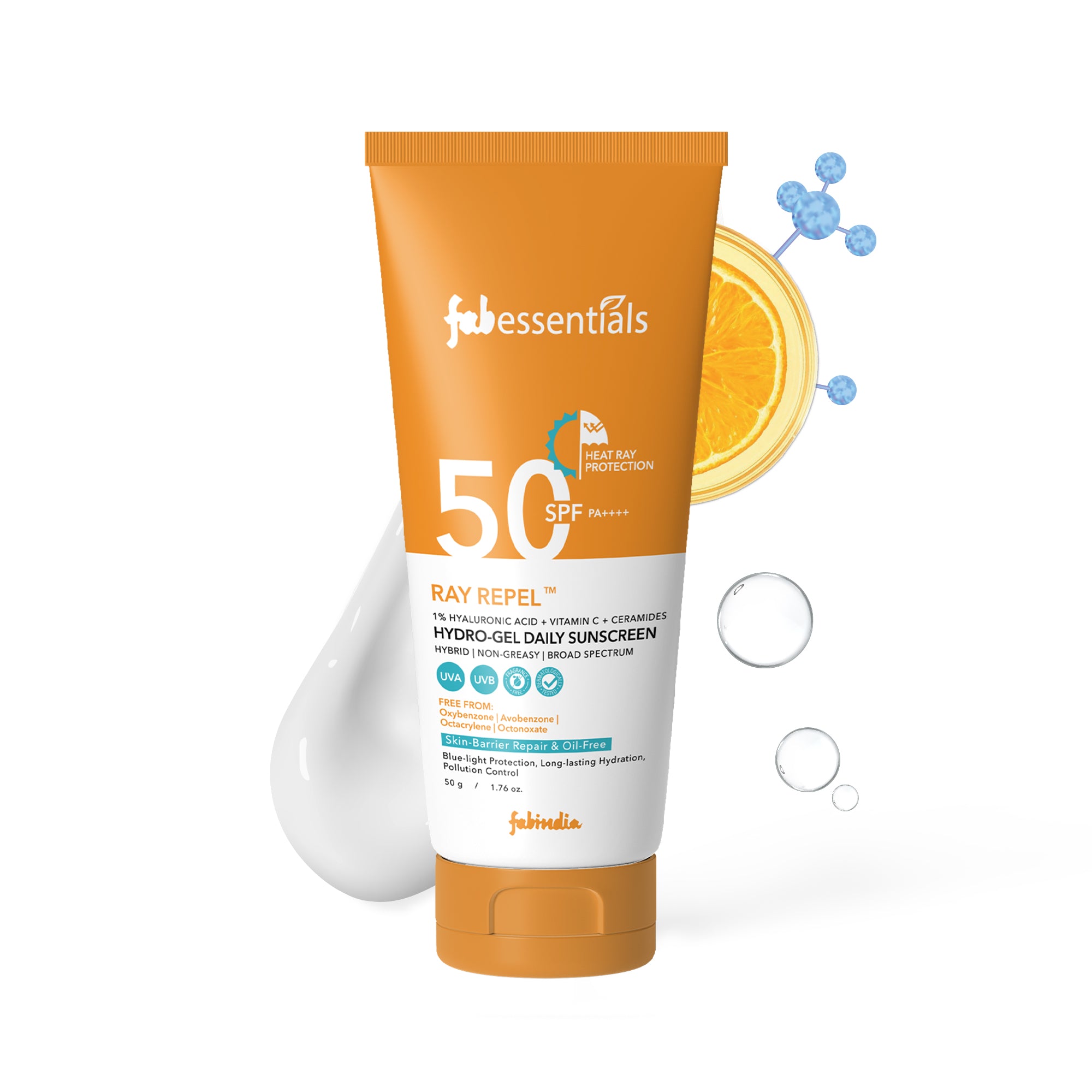 fabessentials Hydrogel Daily Sunscreen SPF 50 PA++++ - 50g