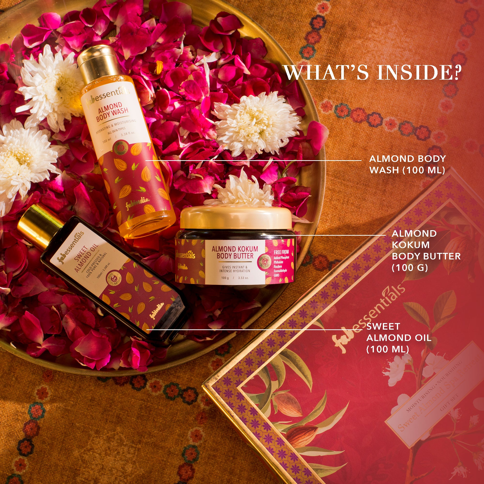 Fabessentails Moisturising Nourishing Sweet Almond Spa Retreat gift Set