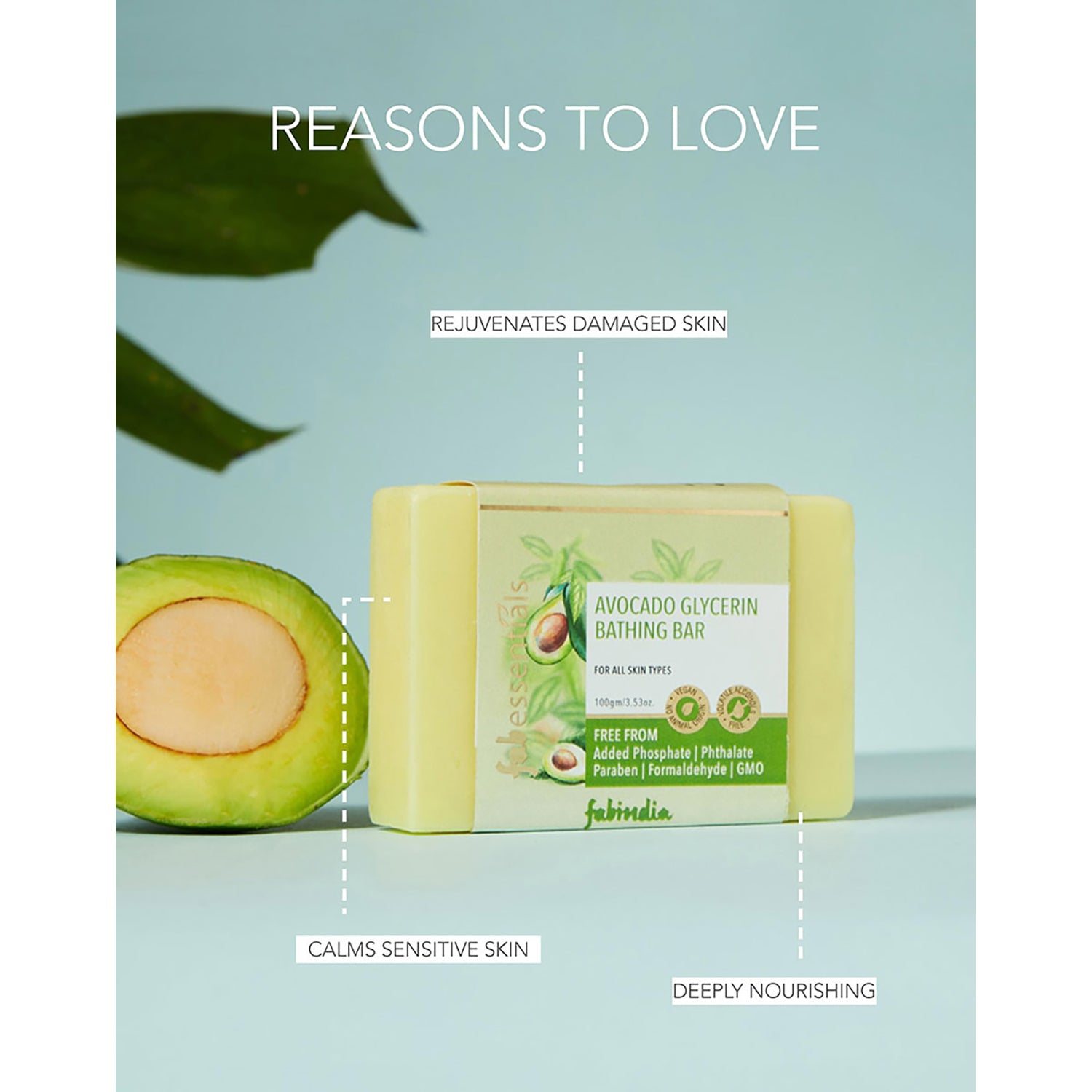 Avocado Glycerin Bathing Bar - 100 gm