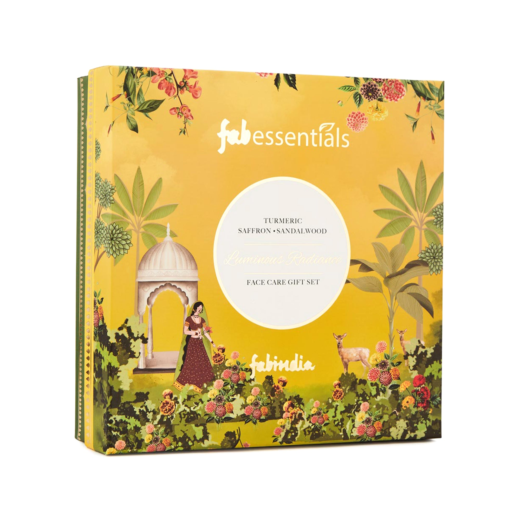Turmeric Saffron Sandalwood Luminous Radiance Face Care Gift Set - 100 ml + 100 gm