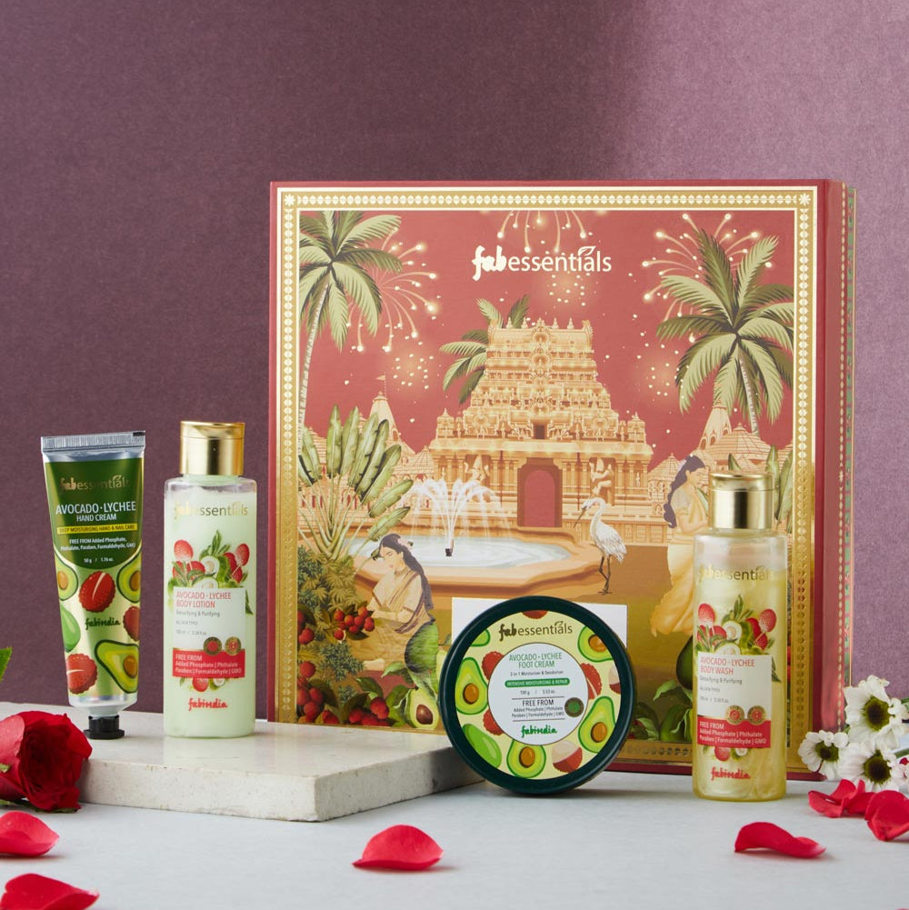 fabessentials Avocado Lychee Botanical Burst Bath & Body Care Gift Set