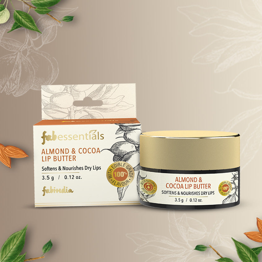 fabessentials Almond & Cocoa Lip Butter 3.5g | Lip Balm for Chapped Lips