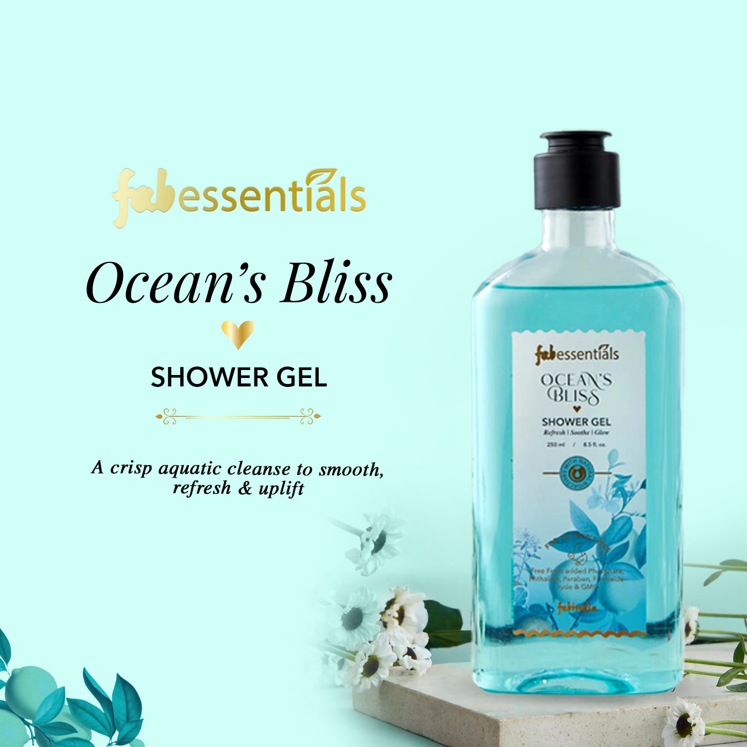 fabessentials Ocean's Bliss Shower Gel with Aloe Vera & Vitamin B5 250ml