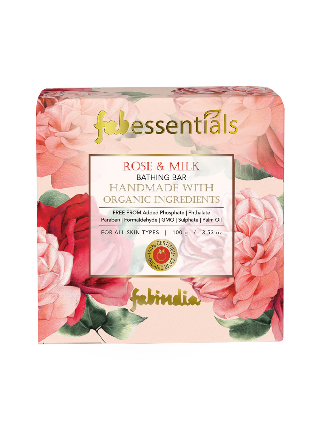 Rose & Milk Handmade Bathing Bar - 100 gm