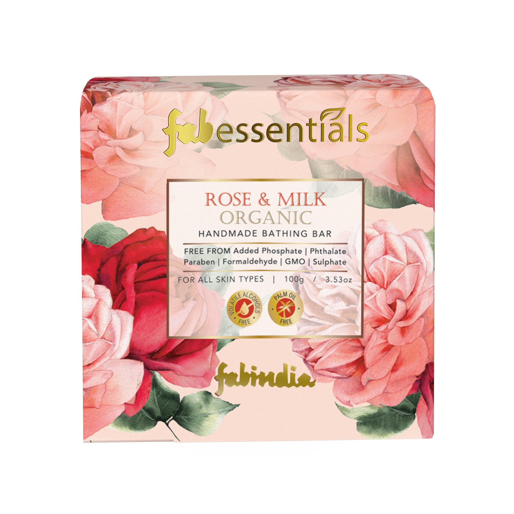 Rose & Milk Handmade Bathing Bar - 100 gm