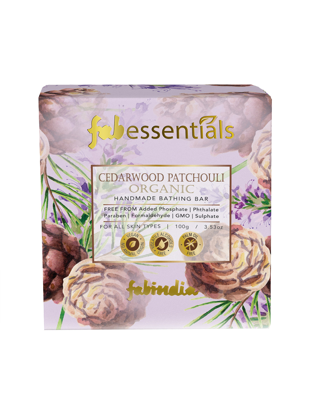 Cedarwood Patchouli Handmade Bathing Bar - 100 gm