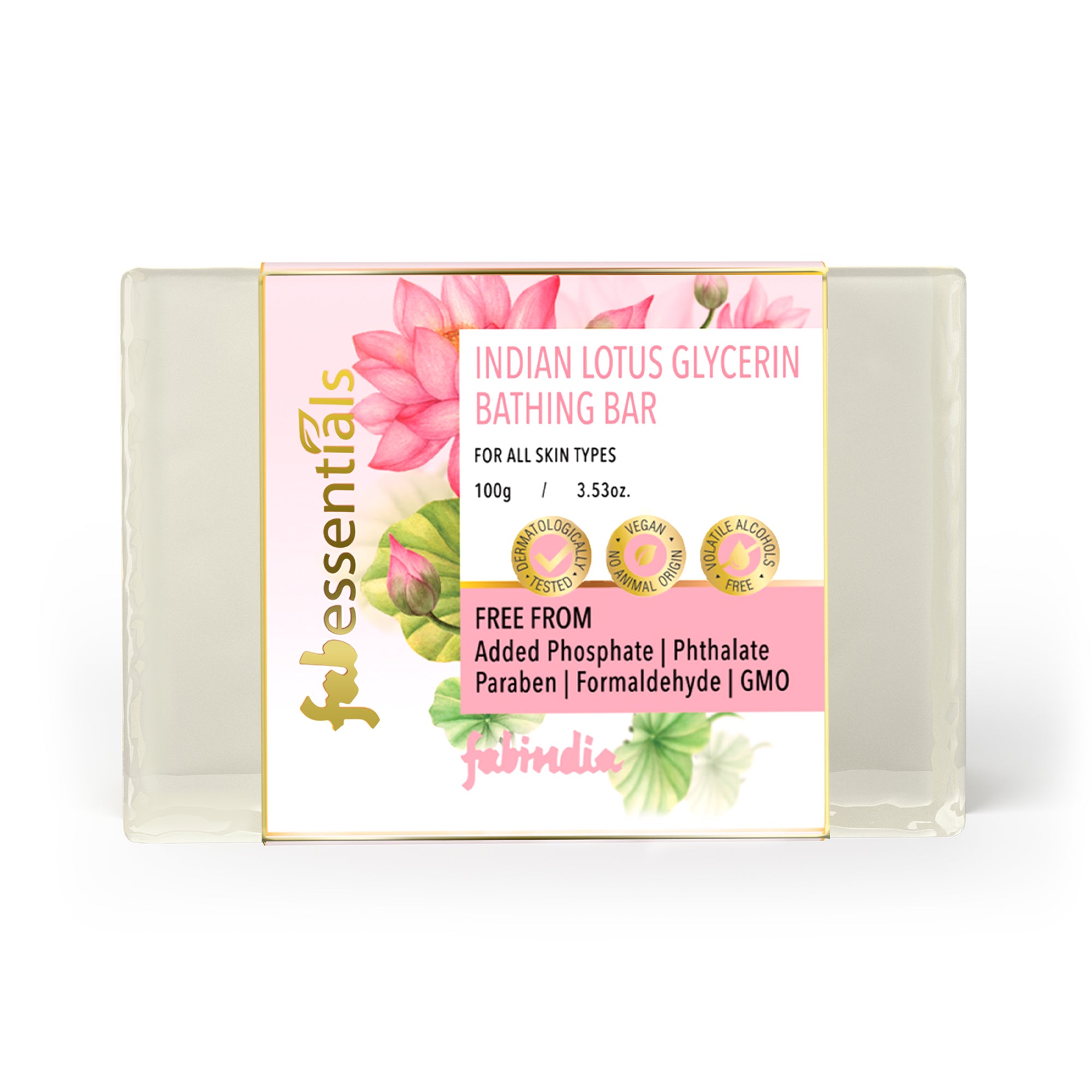 Indian Lotus Glycerin Bathing Bar - 100 gm