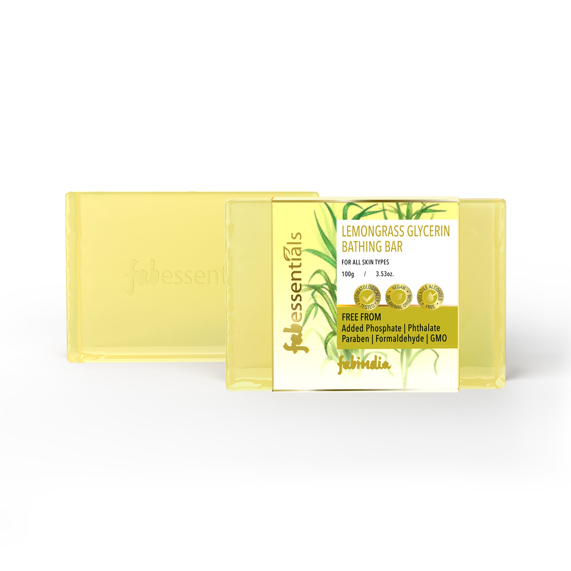 Lemongrass Glycerin Bathing Bar - 100 gm