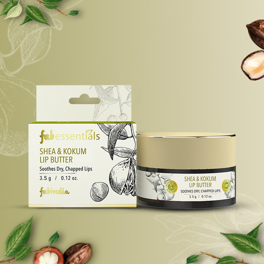 fabessentials Shea & Kokum Lip Butter 3.5g | Lip Balm for Chapped Lips